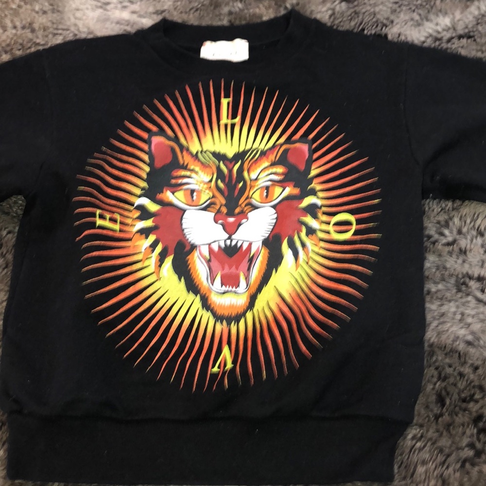 Gucci tiger logo pullover sweater